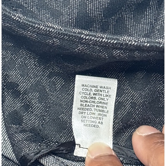 Cato Dark Denim Leopard Print Skirt Size 16 - Picture 7 of 8